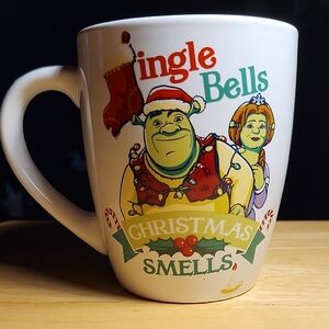 Dreamworks Shrek XL Ceramic  Mug, 25 fl Oz, "Jingle Bells Christmas Smells"